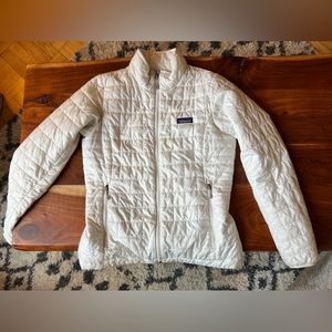 White Patagonia Nano Puff Size Medium